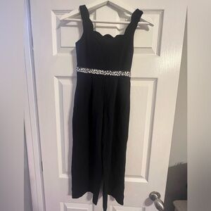 Monteau Big Girl's Embellished Jumpsuit Blue Size Small‎